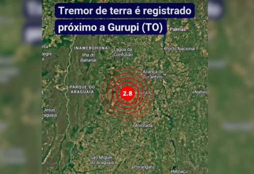 Tremor de 2,8 no TO é comum; Brasil já teve sismo de 6,2 em 1955