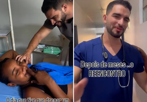 Influenciadora reencontra 'médico bonitão' após vídeo de drenagem de furúnculo viralizar