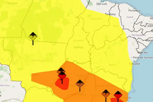 Tocantins tem alerta de chuvas intensas e perigo de temporais em Araguaçu